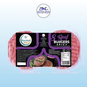Beef Burgers Spicy 420g (8 Pack) – Frozen Halal Snack