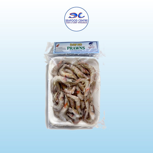 PRAWNS RAW HEAD ON SEAWATER WHITE 100/200