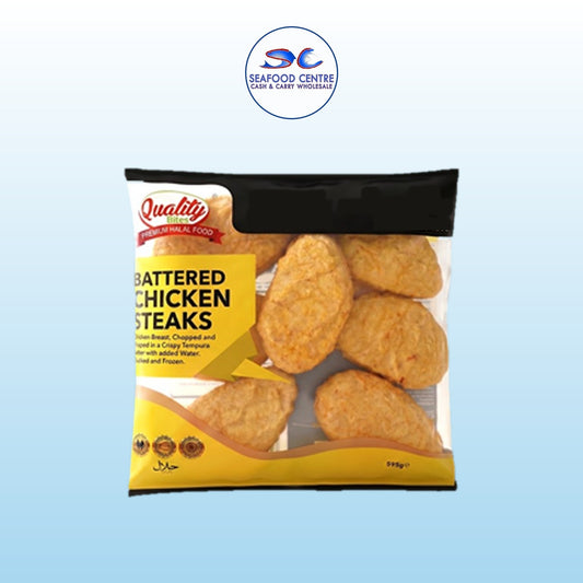 Quality Bites Battered Chicken Steaks 595g