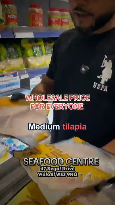 TikTok video: Wholesale price for everyone, medium tilapia